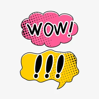 震惊爆炸贴栏免抠