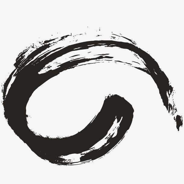 矢量旋转时尚水墨底纹免抠