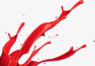 喷溅的红油漆免抠