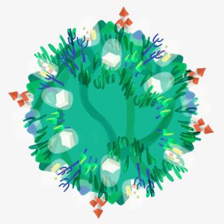 绿色卡通铅笔免抠