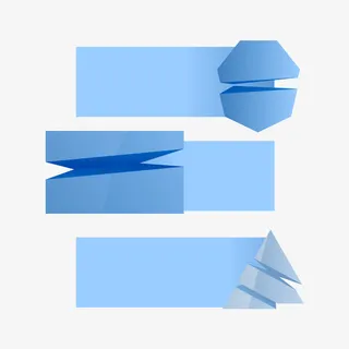 淡蓝色 折纸  banner矢