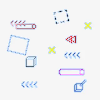 手绘创意不规则几何图形免抠