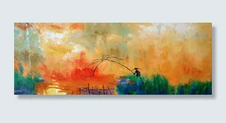 多彩油画背景素材高清