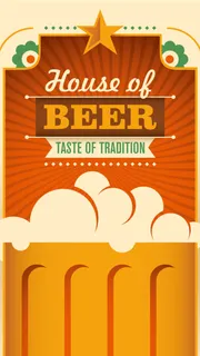 黄色啤酒图案酒吧背景图高清