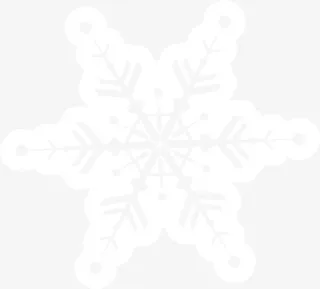 唯美白色雪花免抠