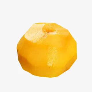 一个削好皮无皮的脆柿甜柿子硬柿免抠