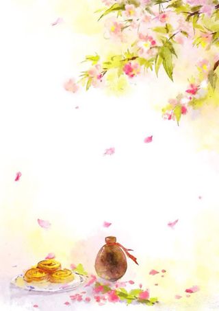 清新粉色花朵大屏免抠