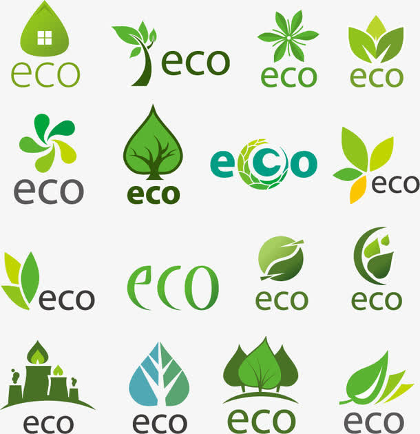 ECO标志设计矢量素材免抠