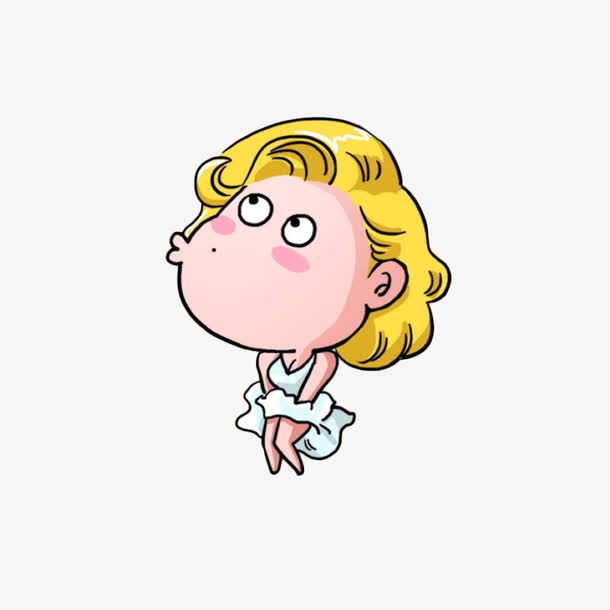 卡通撅嘴玛丽莲梦露免抠