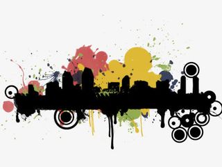 楼房剪影创意banner