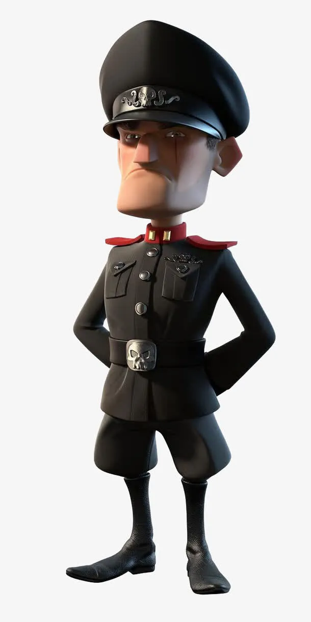 严肃的军官免抠