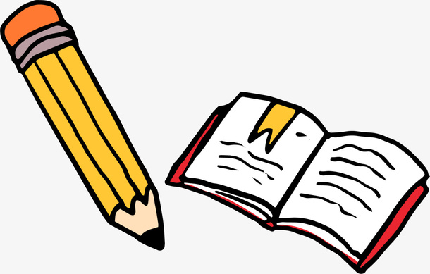 开学季卡通红色书本免抠