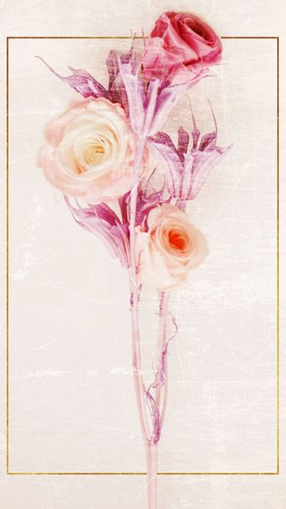 简约水彩花朵女神节手机端H5背景高清