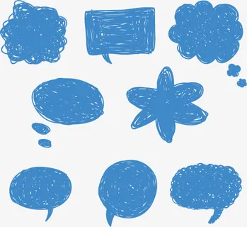 卡通文字对话框免抠