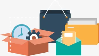 办公用品打包免抠