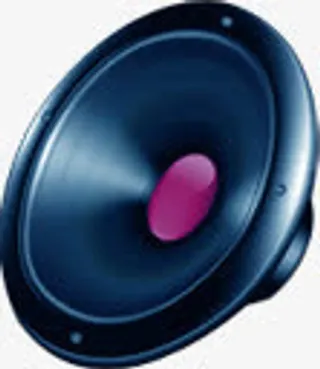 圆形喇叭形状蓝色光效质感免抠