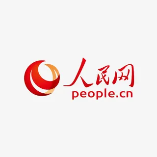 红色人民网logo标志免抠