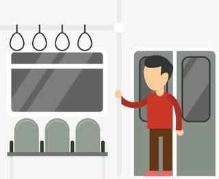 站着乘地铁免抠