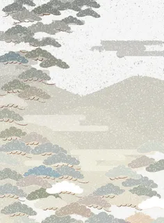 雪中的远山和松树免抠 雪中的远山和松树免抠
