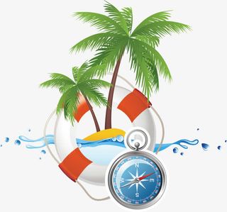 夏季旅游元素免抠