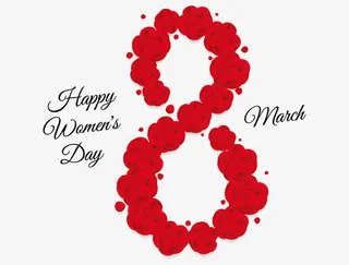 三八妇女节艺术字免抠