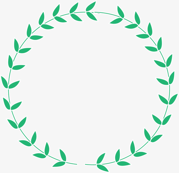 绿色春季清新草环免抠