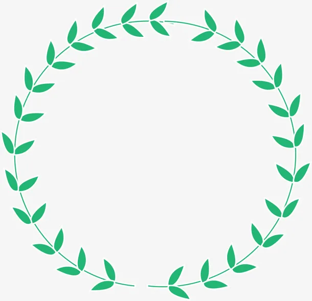 绿色春季清新草环免抠