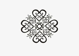 黑色印花图案免抠