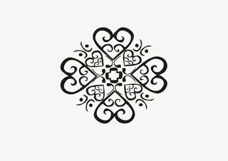 黑色印花图案免抠