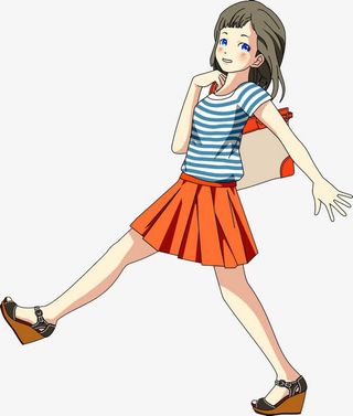 商务女士走路免抠