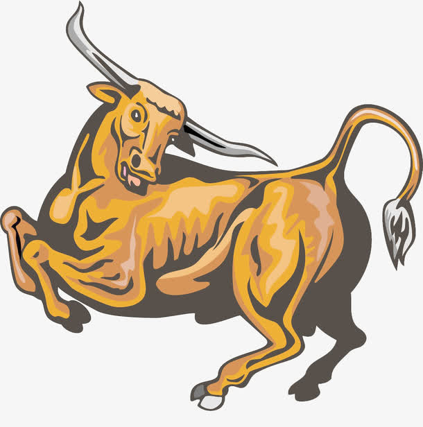 手绘牛免抠
