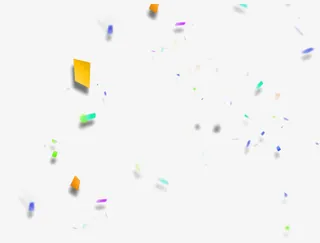 活动彩色漂浮碎片免抠