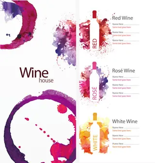 矢量酒水菜单免抠