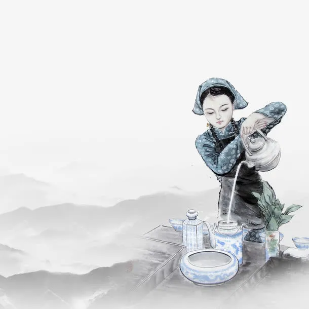 中国茶道免抠