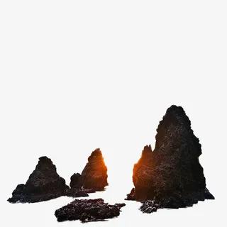 阳光中的悬空岛免抠