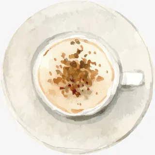 手绘咖啡矢量图免抠