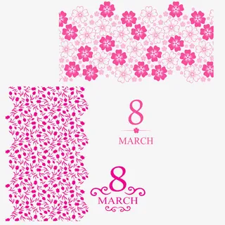 38妇女节植物花朵装饰免抠