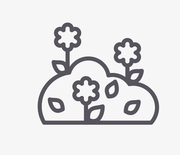 手绘小花免抠