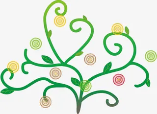 简约树枝许愿树免抠