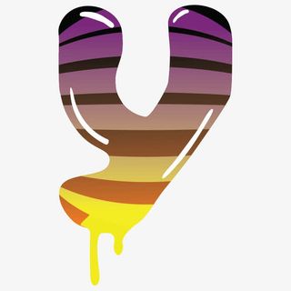 卡通手绘怪物字母y免抠