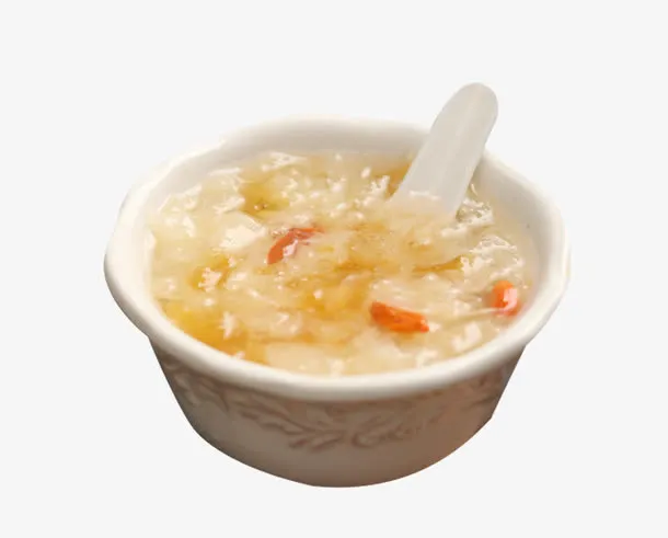 浓稠的银耳汤素材免抠