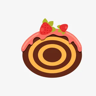 矢量卡通蛋糕扁平化广式茶点png免抠