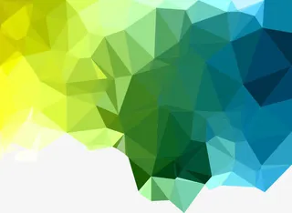 黄蓝几何多边形矢量素材免抠