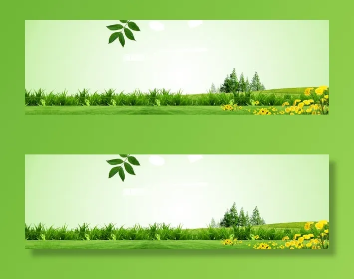春天背景banner免抠背景banner海报元素