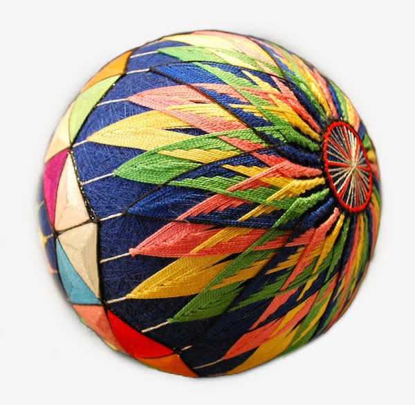 五颜六色的蹴鞠球免抠