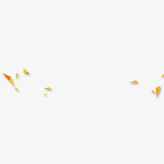 金黄色彩带小碎片免抠