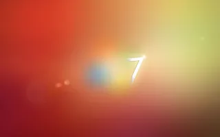 红黄渐变背景下的数字7