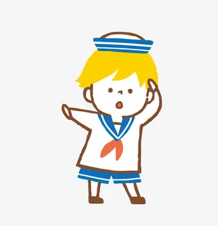 韩国卡通航海小船员免抠