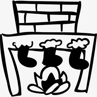 壁炉用圣诞袜图标免抠