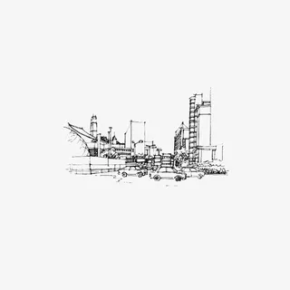 复古线稿老香港免抠